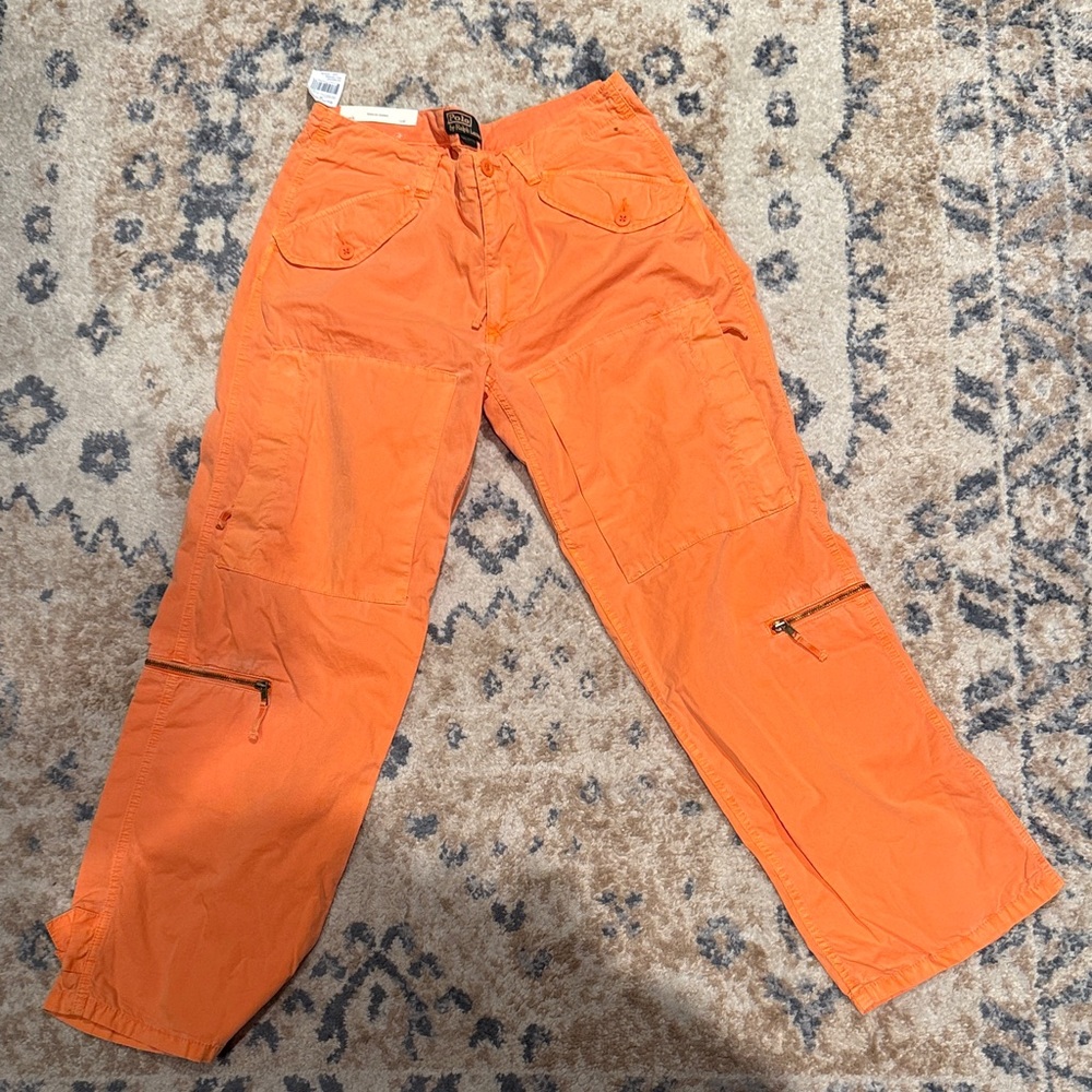 Ralph Lauren Men's Vibrant Orange Cargo Pants